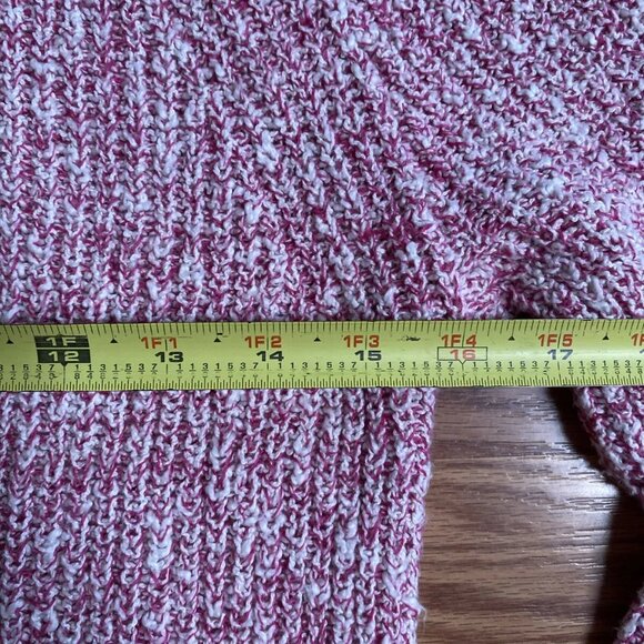 Free People Linen Cotton Electric City Sweater Marled White Pink Flowy Pullover - Picture 11 of 13